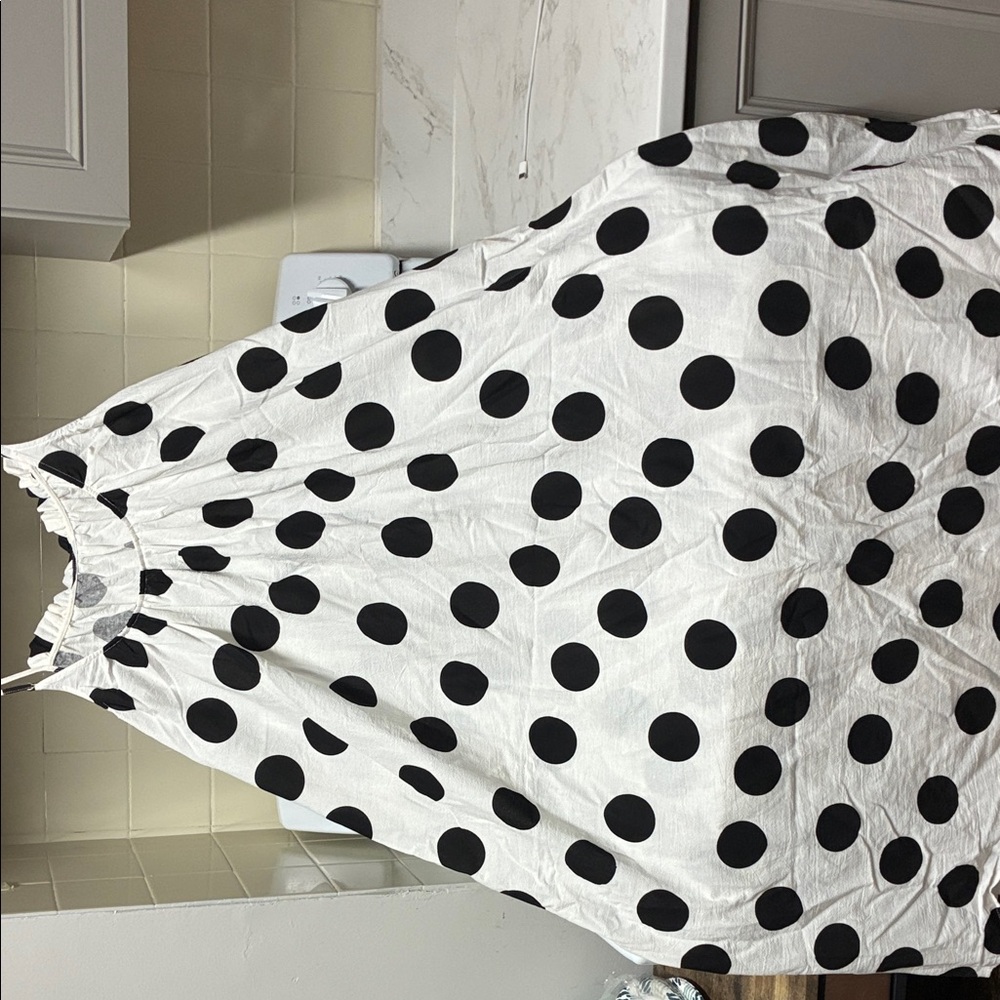 Black and White Polka Dot Maxi Dress